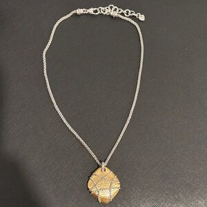 Brighton Silver Chain with Gold Pendant Necklace